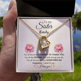 Heart-Shaped Sister Necklace Gift, Symbol Of Love & Friendship, Meaningful Gift